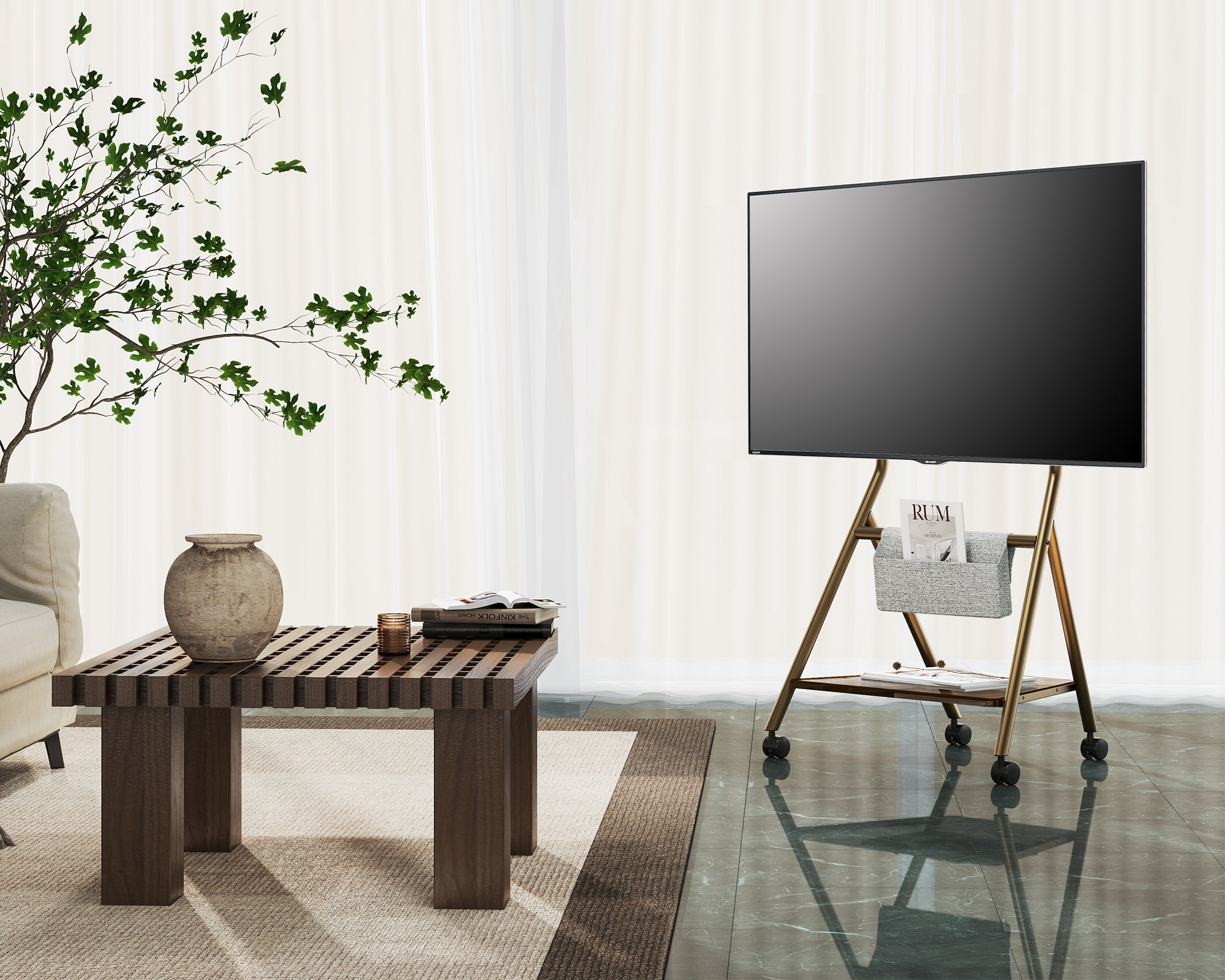 Collector TC65 Floor TV Stand with Wheels
