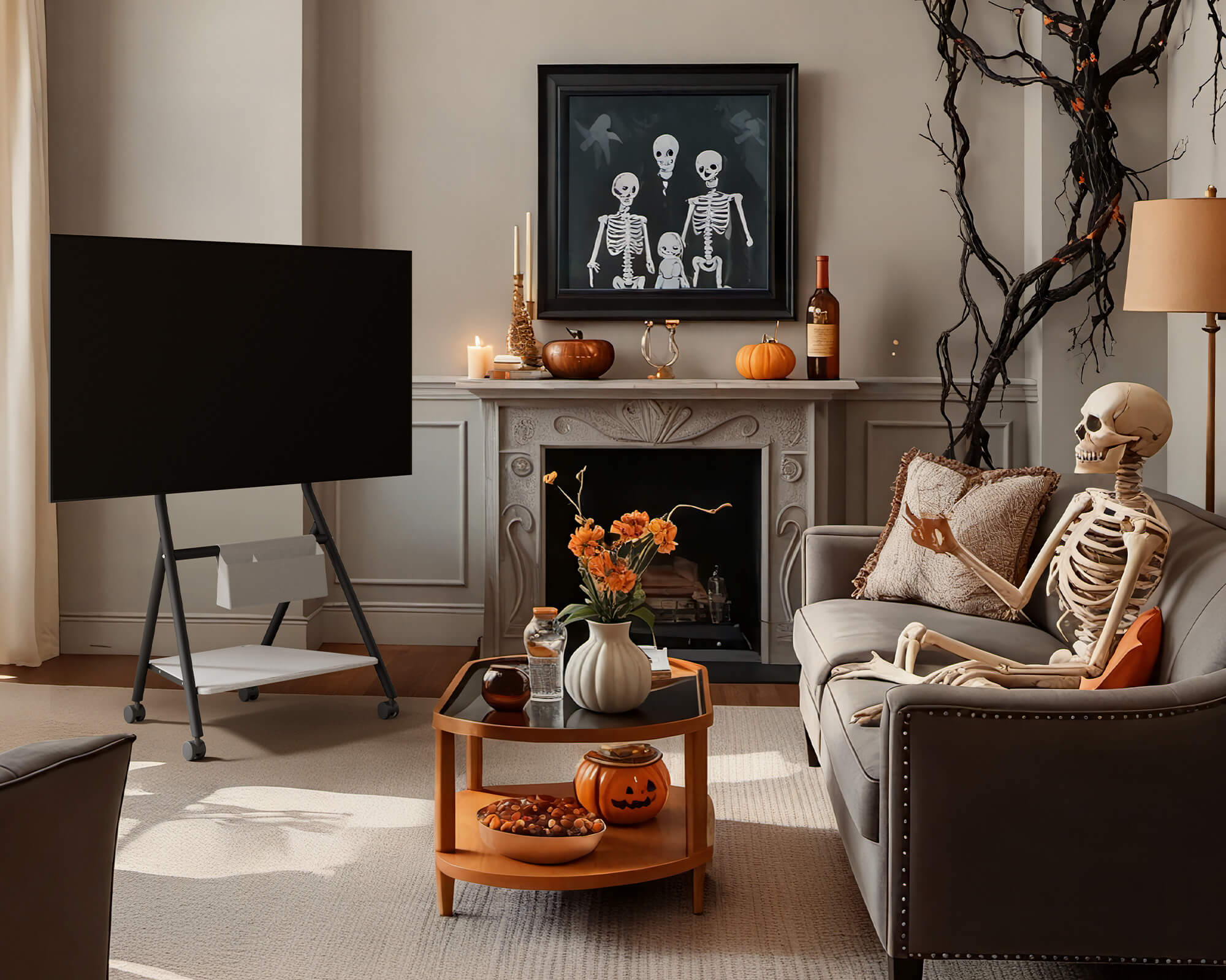 Collector Schwarz Corner TV Ständer von FITUEYES