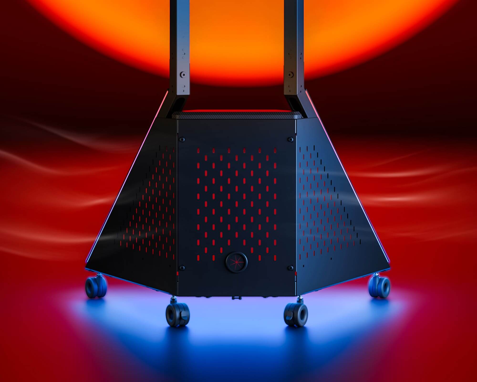 TV Ständer mit offener Bauweise zur Wärmeableitung bei Gaming