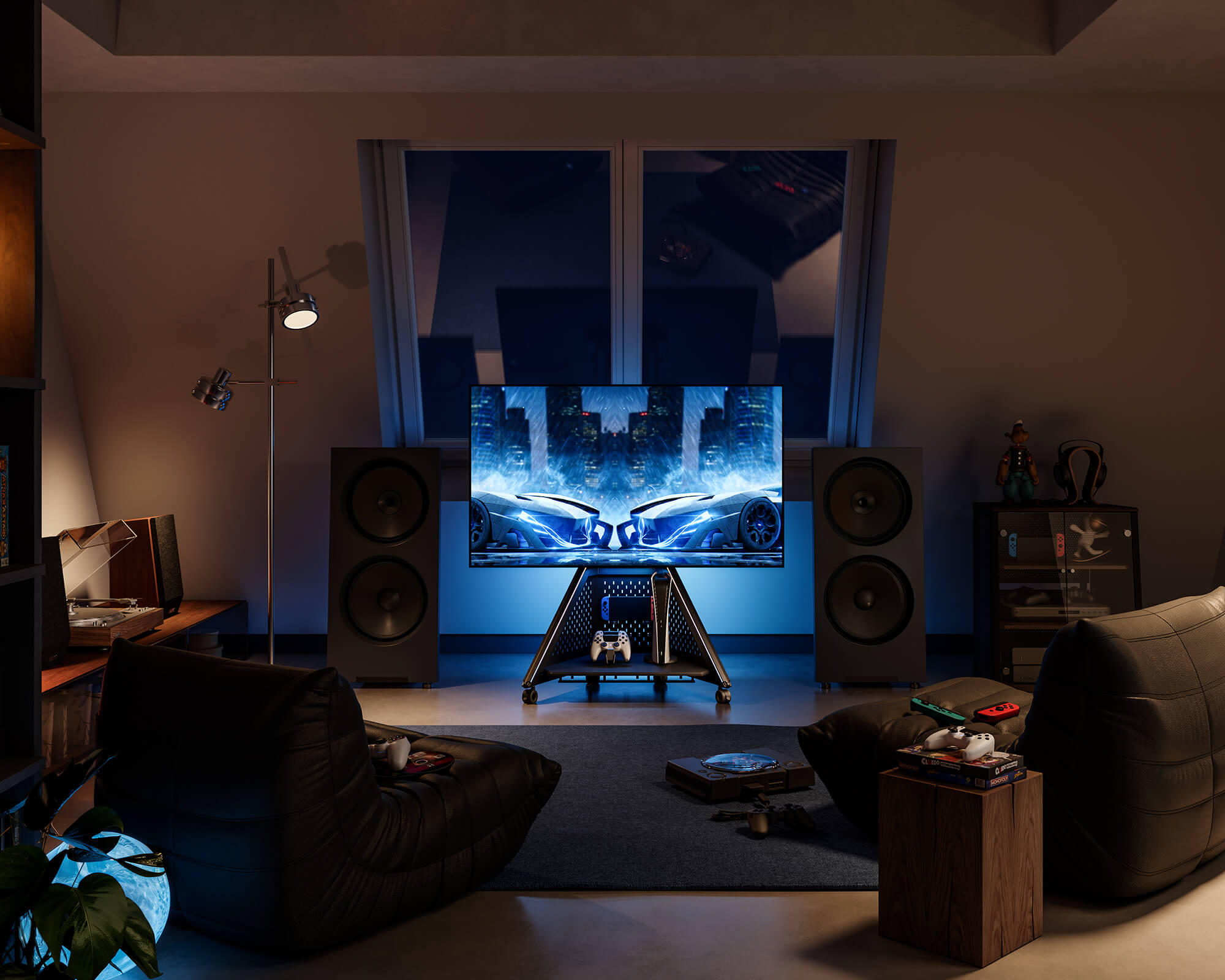 Eiffel Gaming FT65 TV-standaard met Wielen