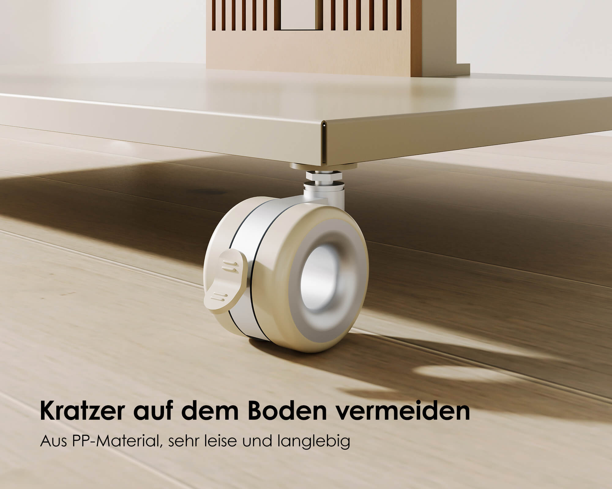 Hartbodenrollen met rem (4 stuks)