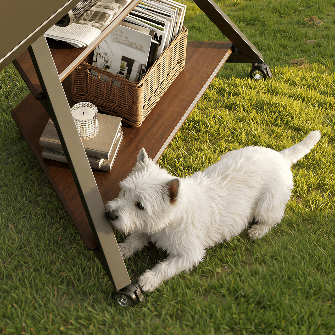 Eiffel Stabilität Outdoor TV Ständer mit Rollen