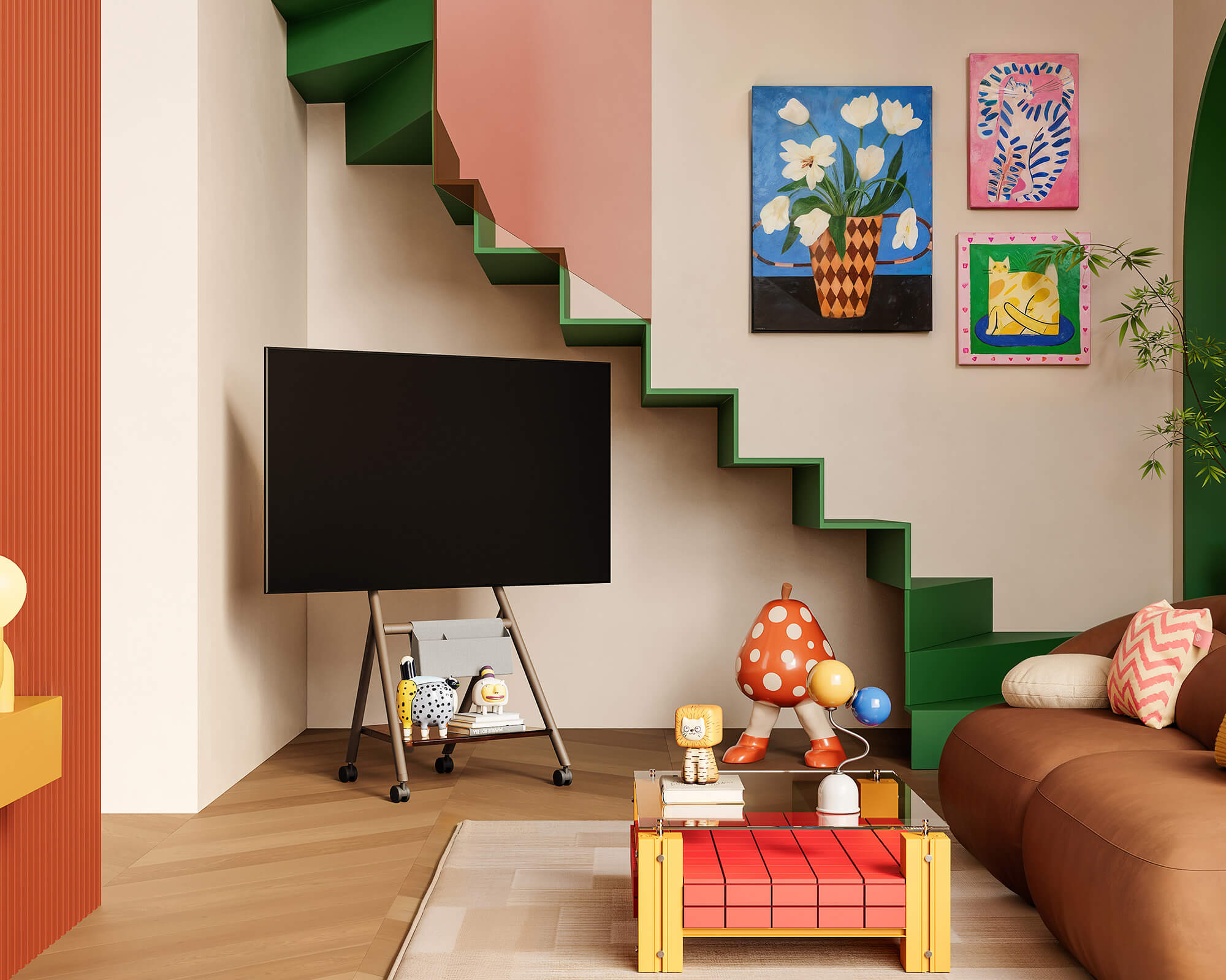 Collector TC65 TV-Ständer mit Rollen