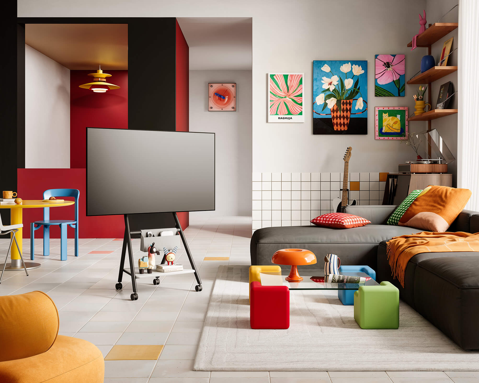 Collector TC65 TV-Ständer mit Rollen