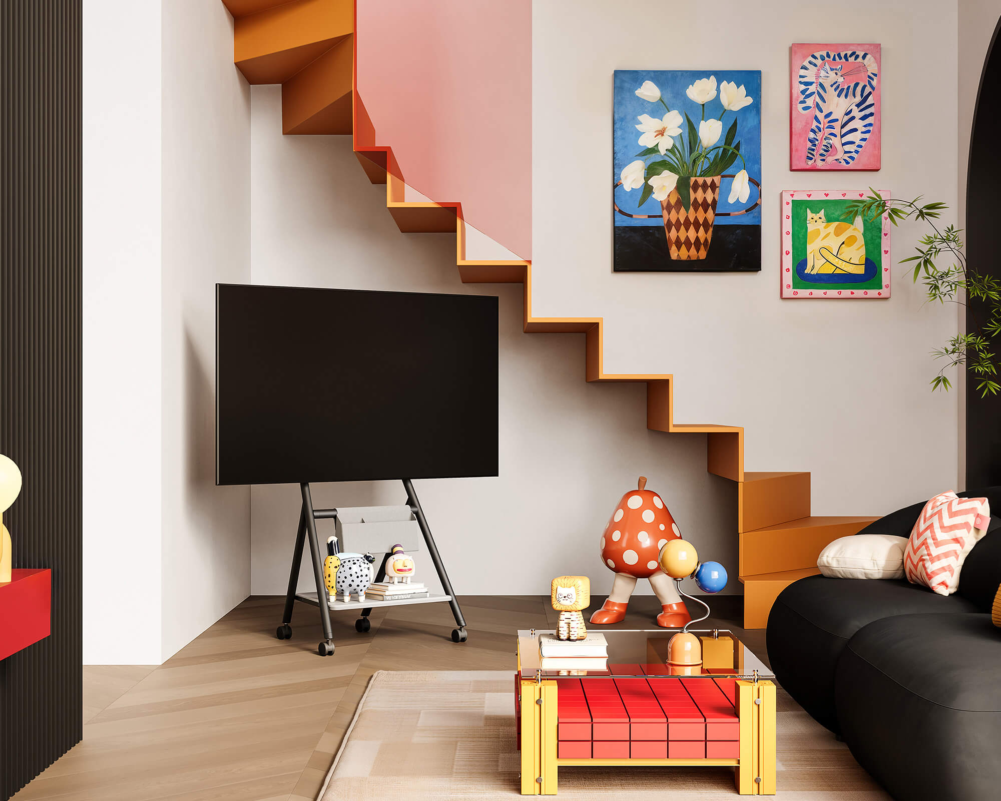 Collector TC65 TV-Ständer mit Rollen