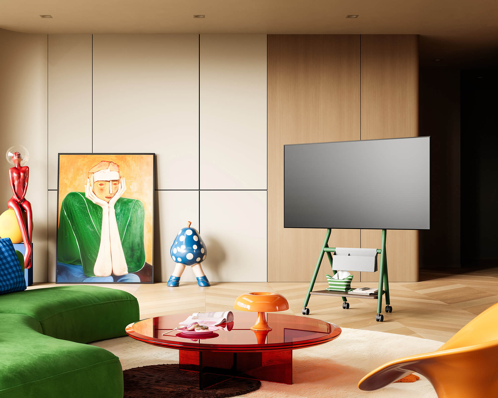 Collector TC65 TV-Ständer mit Rollen