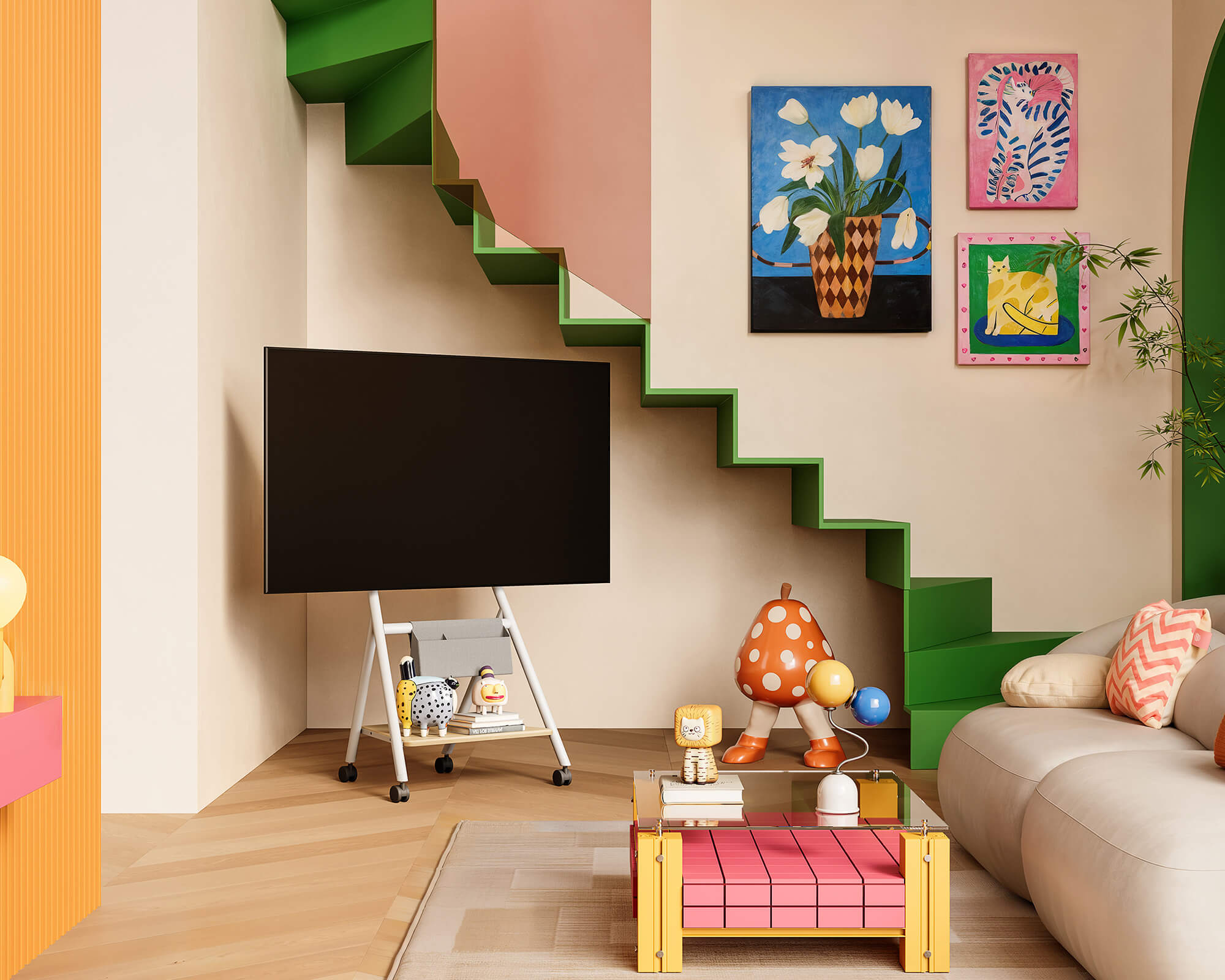 Collector TC65 TV-Ständer mit Rollen