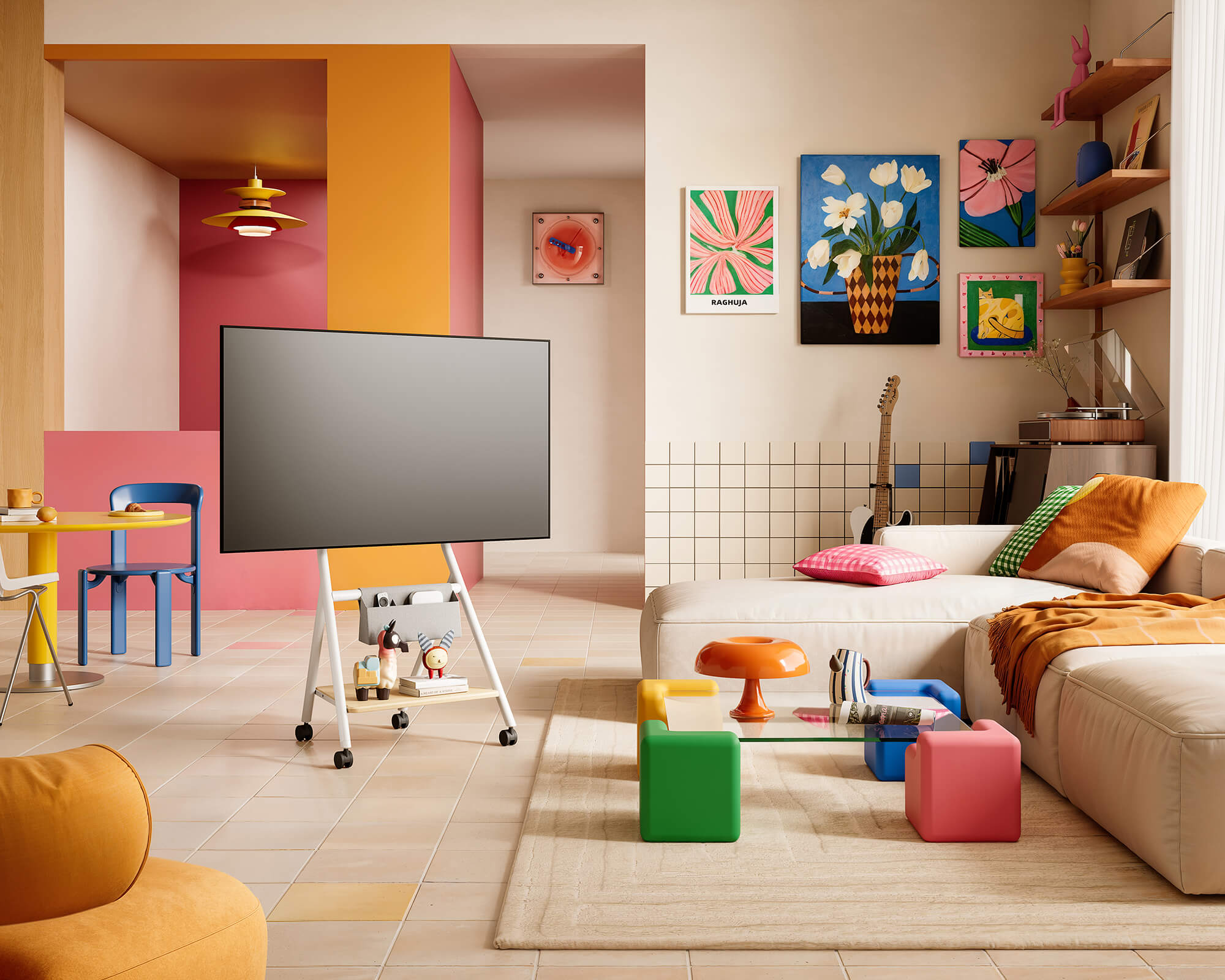 Collector TC65 TV-Ständer mit Rollen