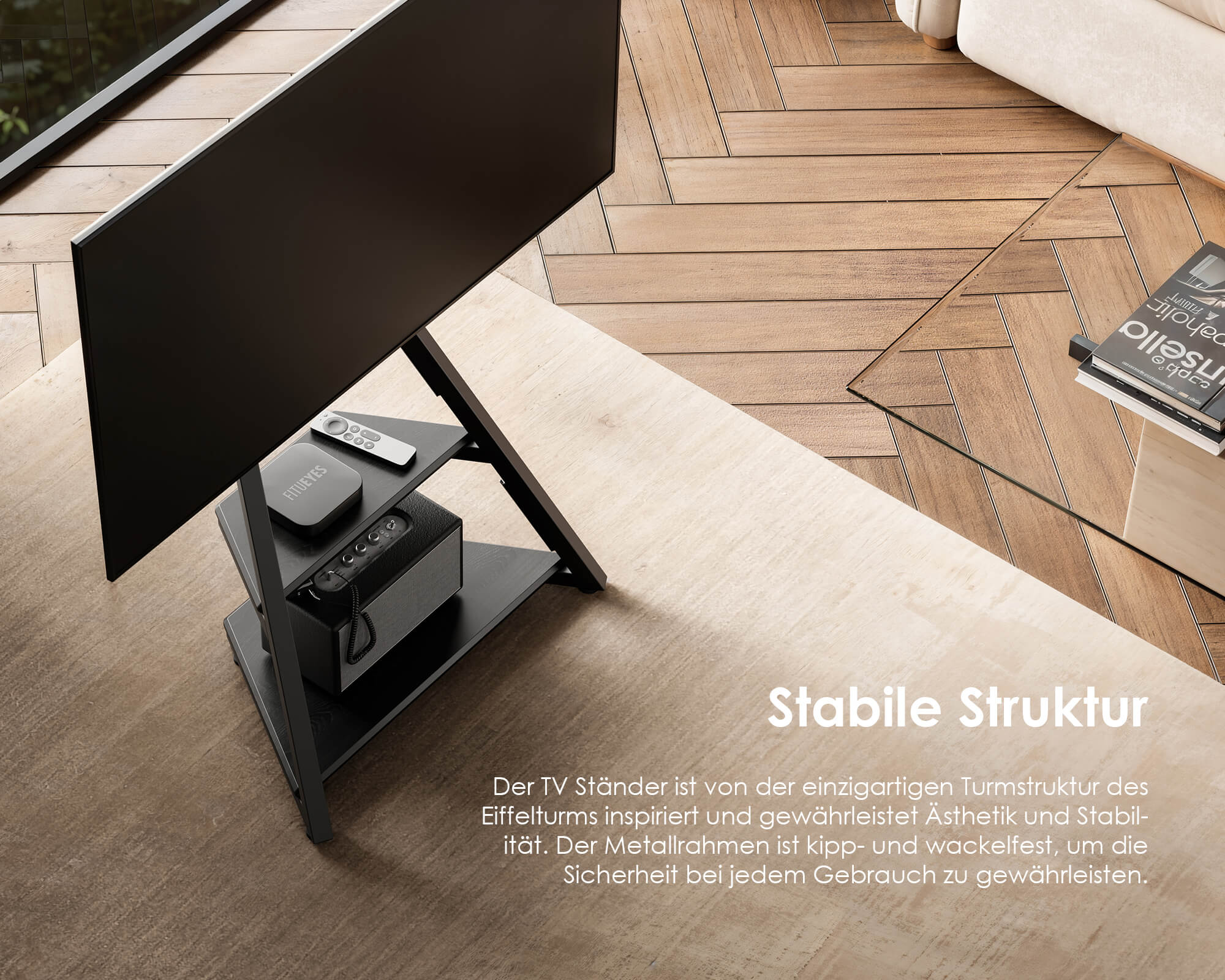 Eiffel TV Stand with Ambient Lighting