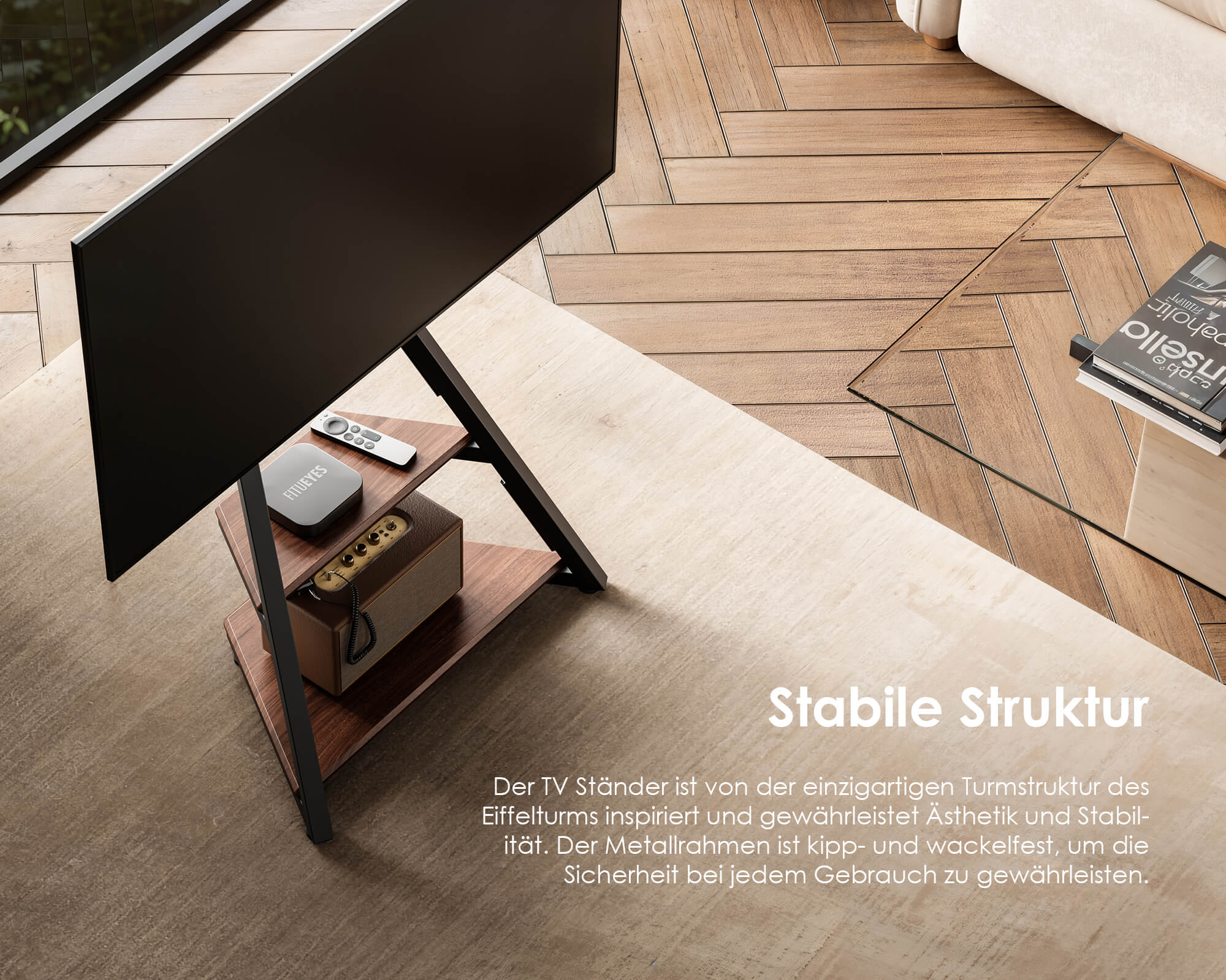 Eiffel TV Stand with Ambient Lighting