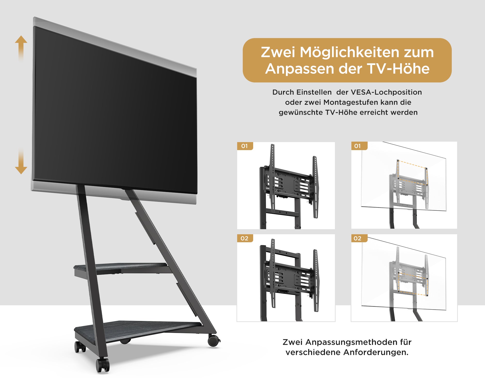 Eiffel FT65 TV-Ständer mit Rollen