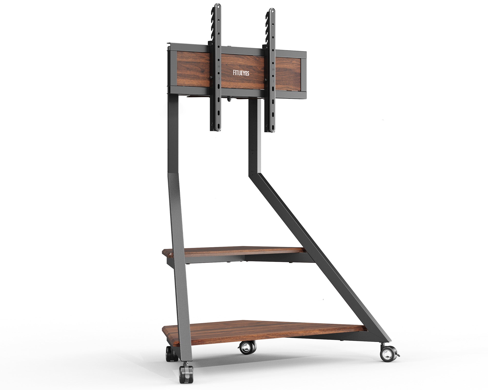 Fernseher Ständer mit elegantem Holz-Design und Metallrahmen