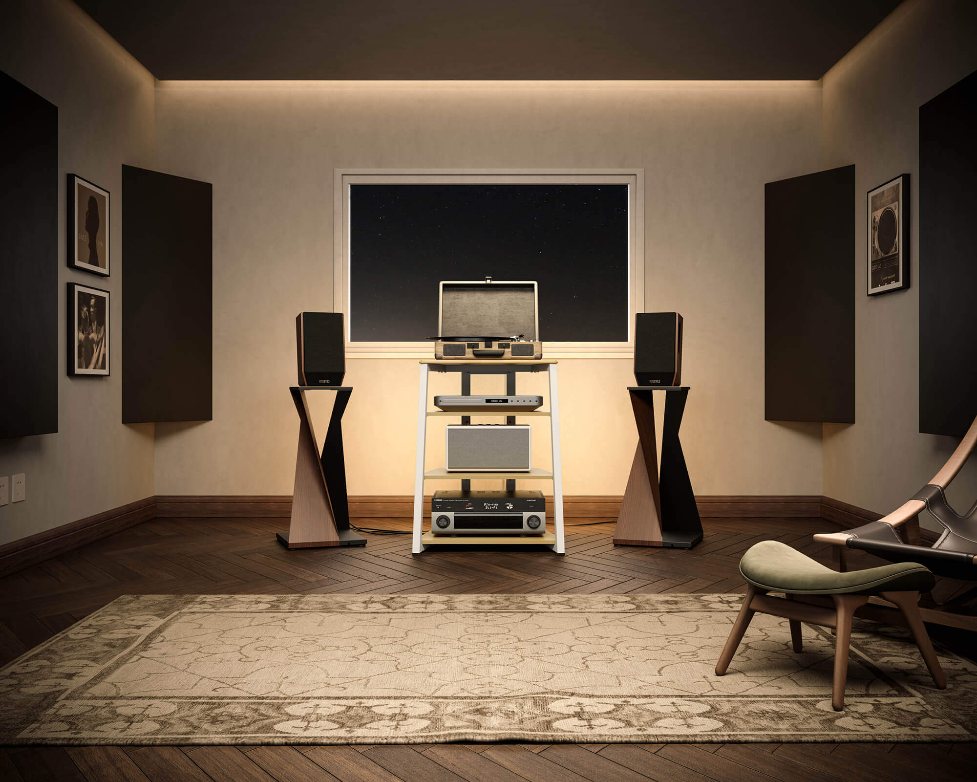 Eiffel V2 AS06 LED HIFI Rack with Socket