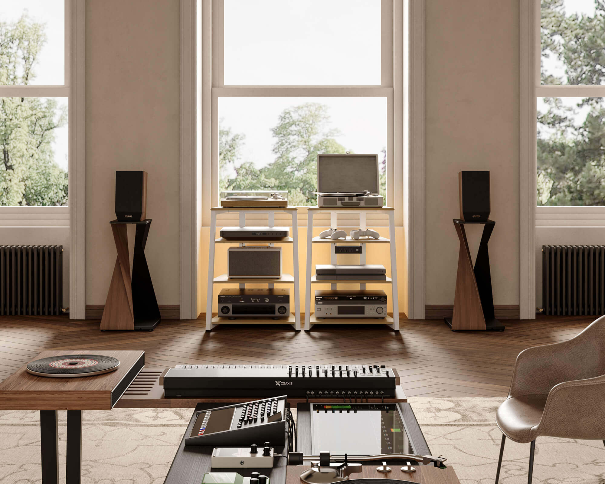 Eiffel V2 AS06 LED HIFI Rack with Socket