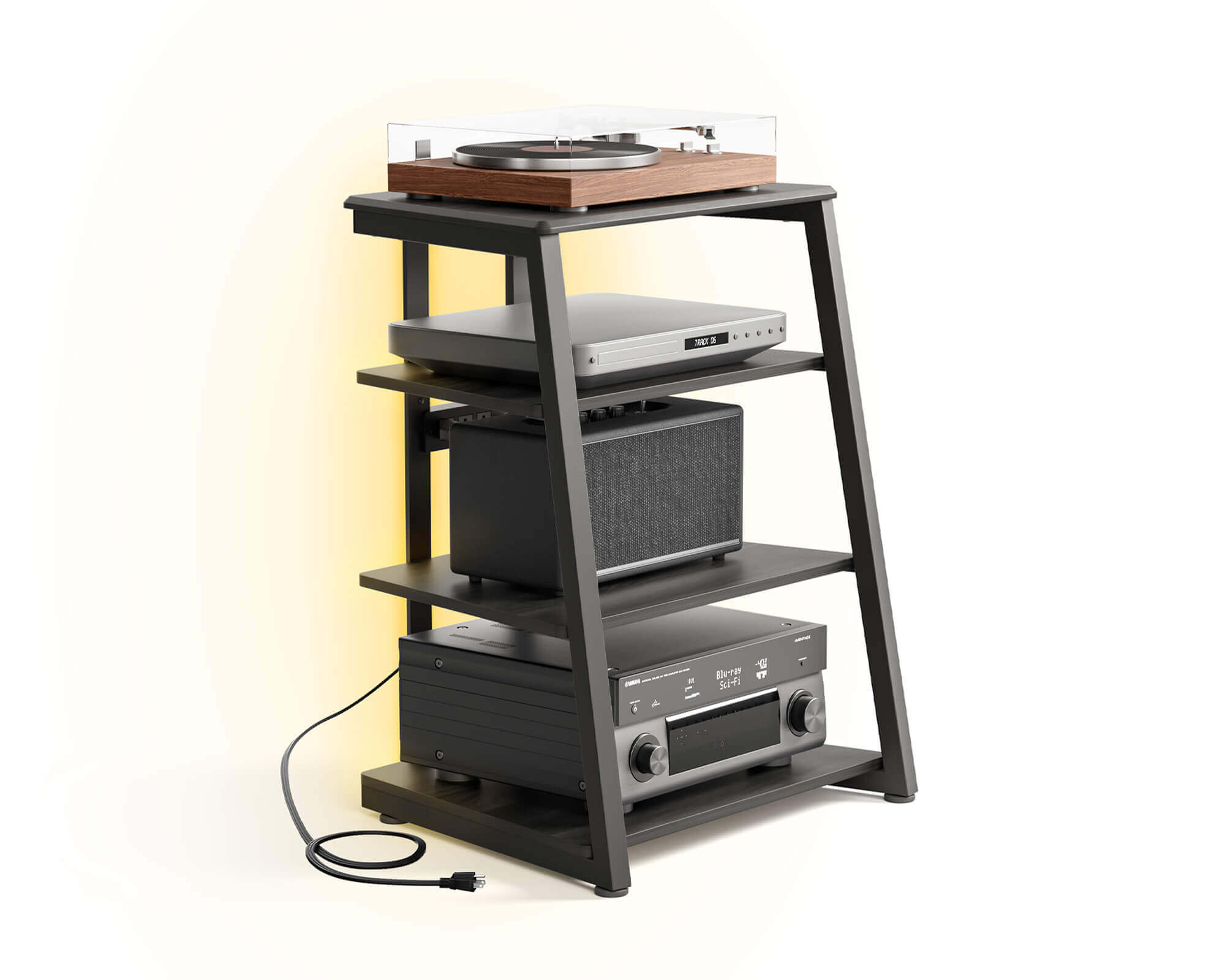 Eiffel V2 AS06 LED HIFI rek met stopcontact