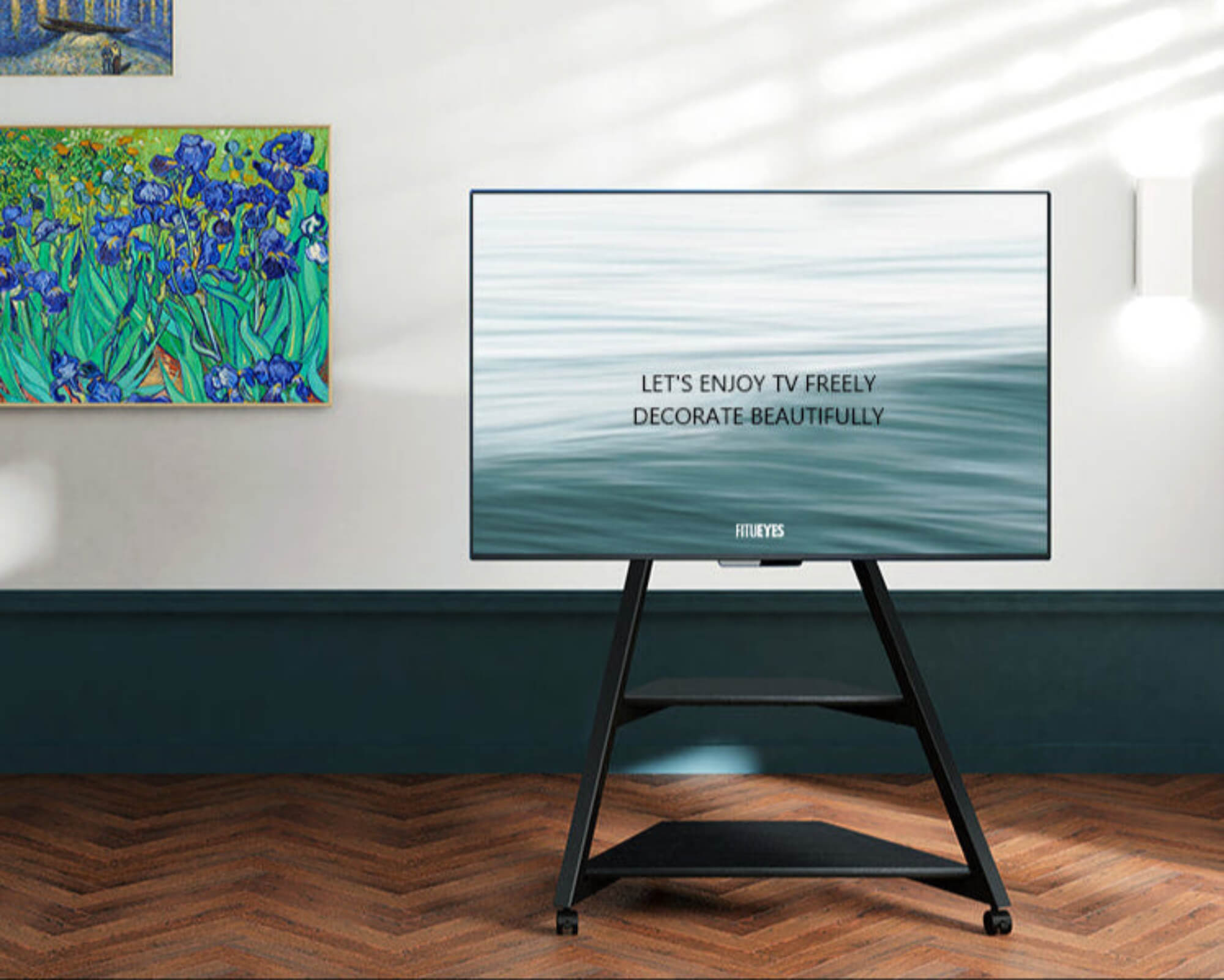 Eiffel TV Ständer mit Rollen