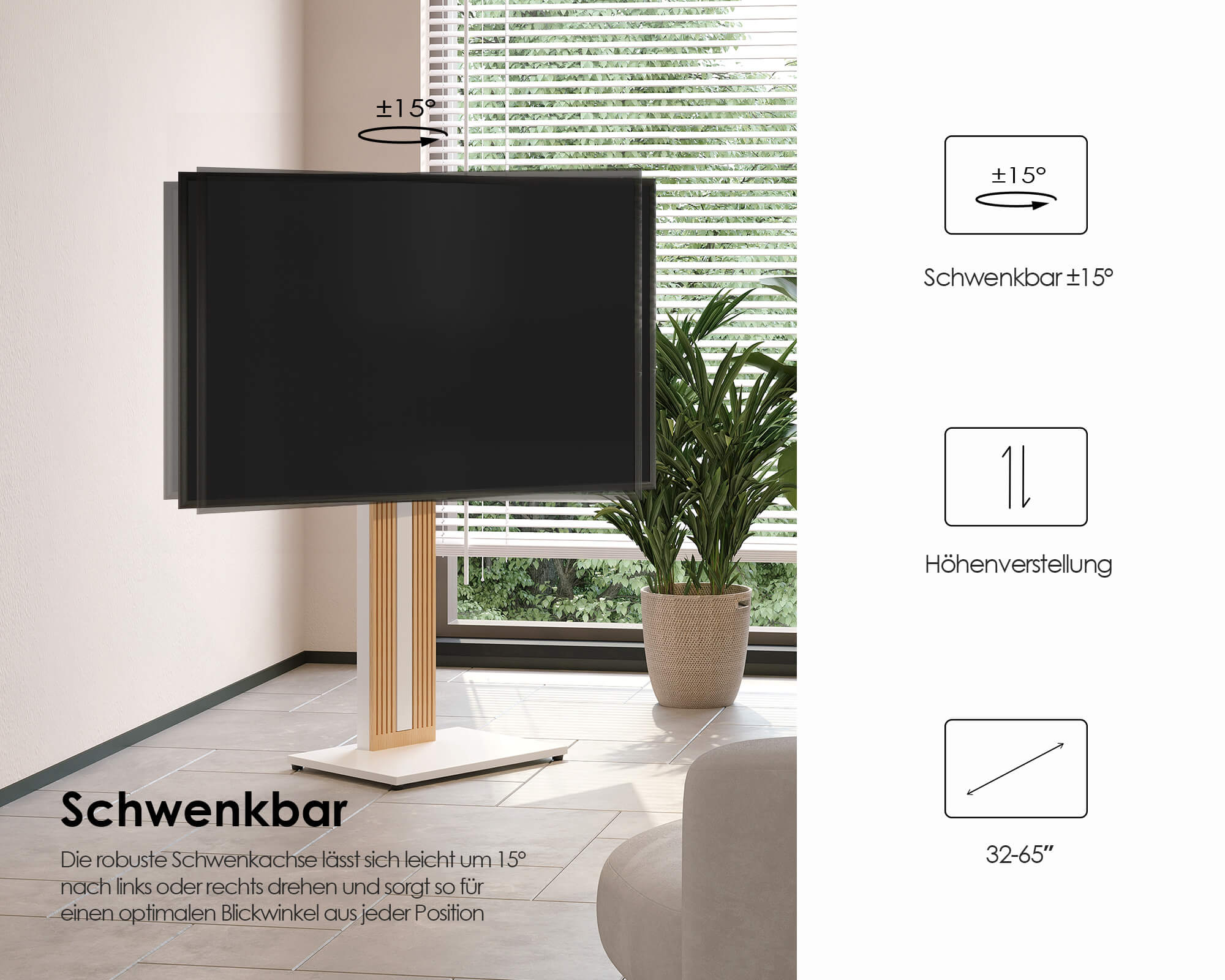Zen FT65 Floor TV Stand