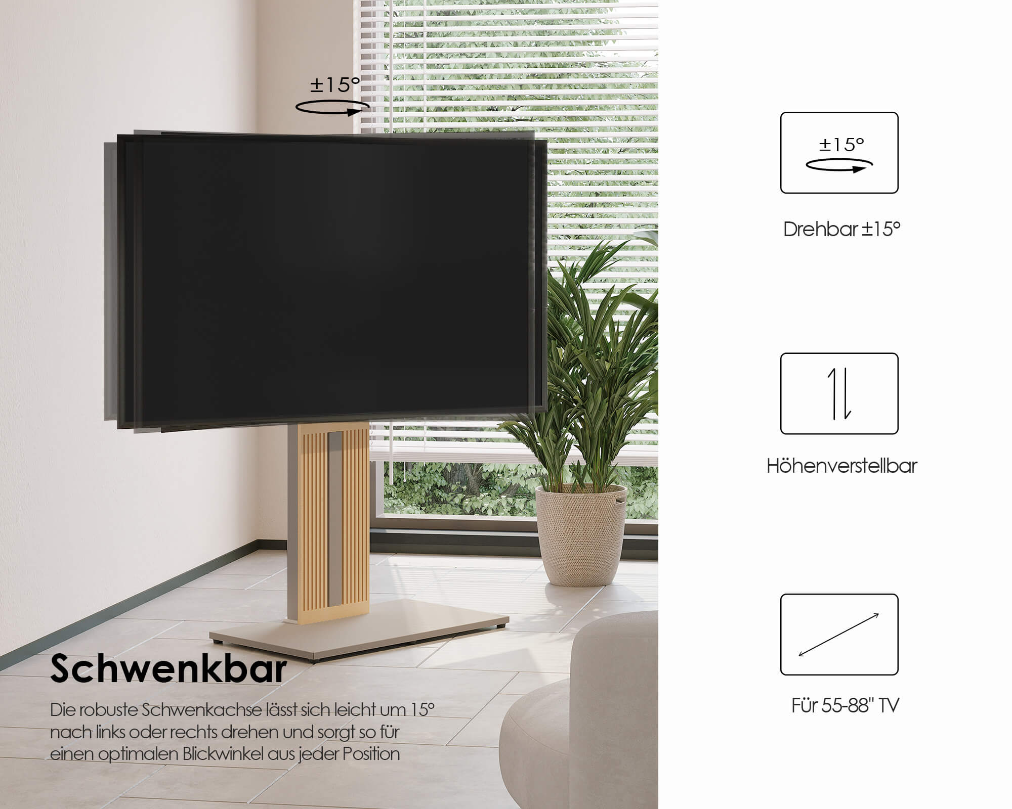 Zen FT88 Floor TV Stand