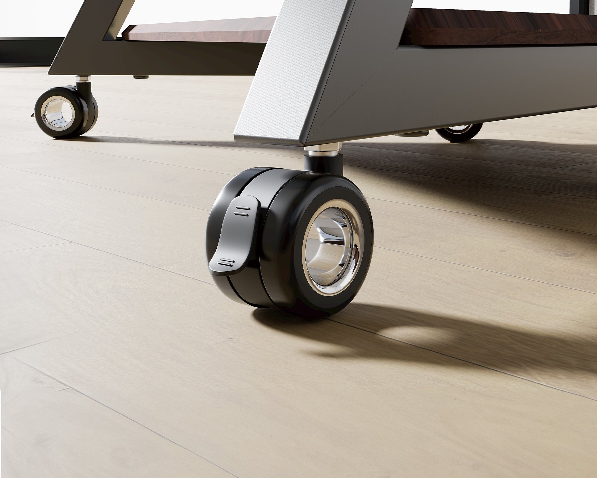 Hartbodenrädern mit Bremssystem