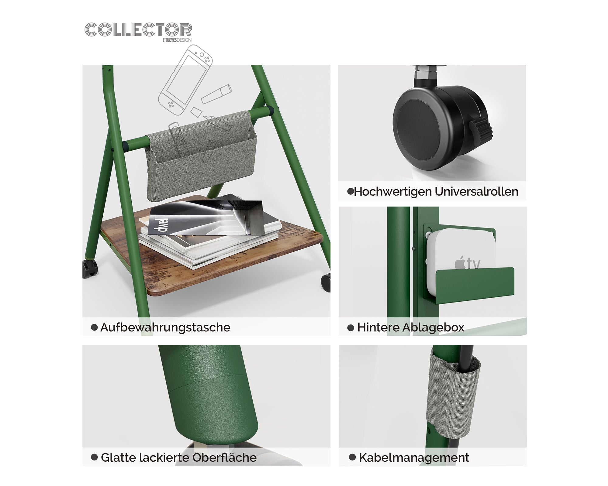 Collector TC65 TV-Ständer mit Rollen