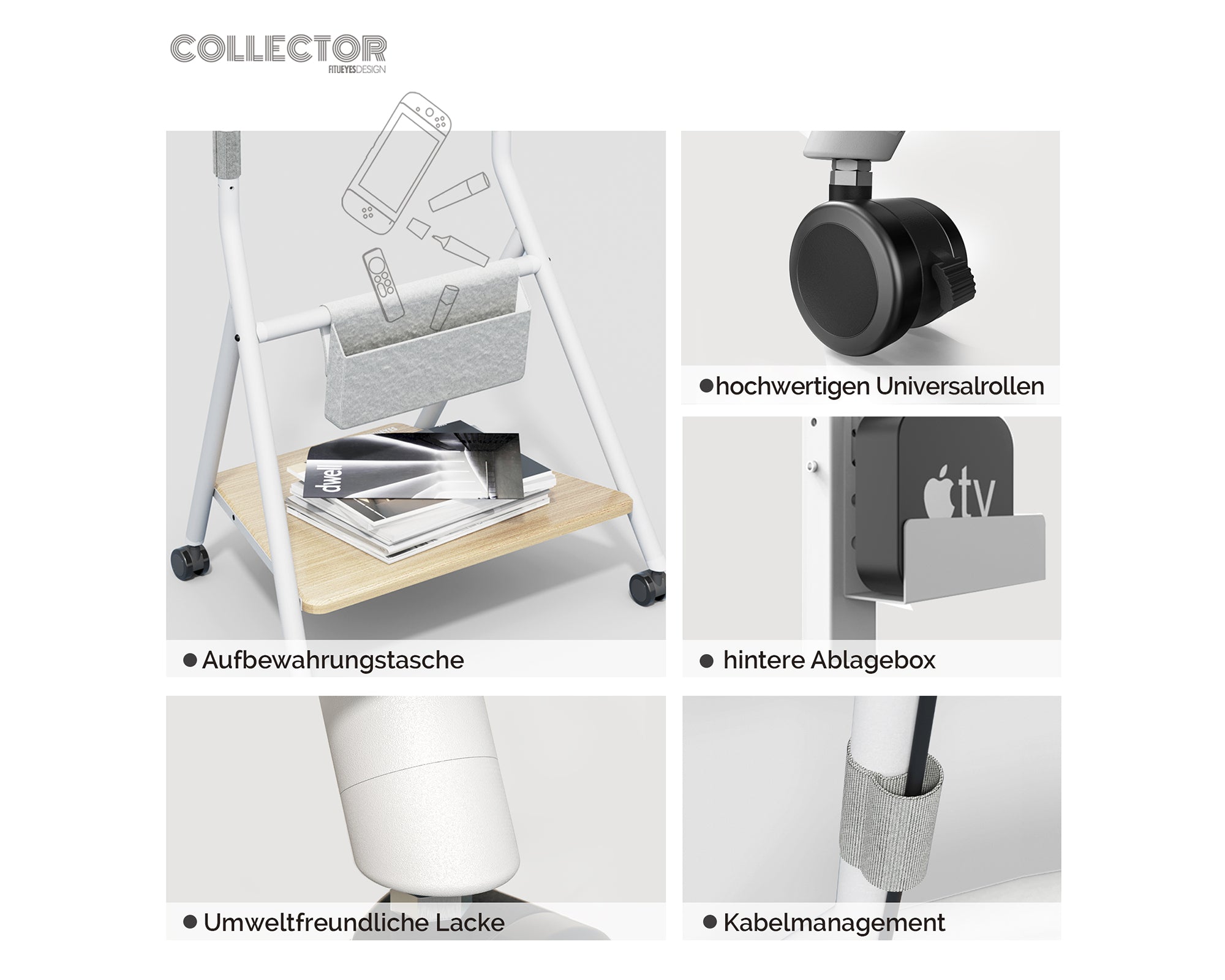 Collector TC65 TV-Ständer mit Rollen