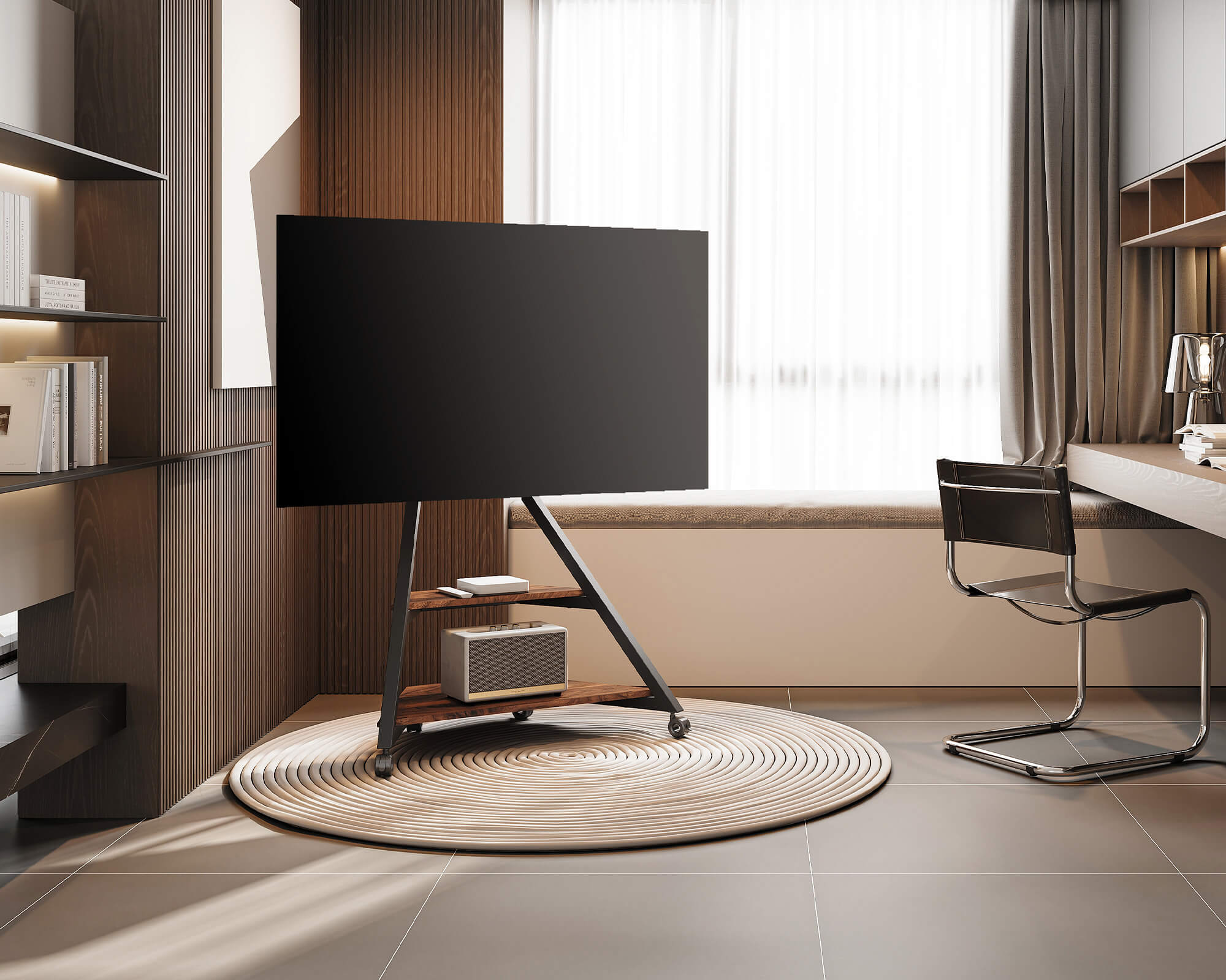 Eiffel V2 FT88 TV-standaard met wielen