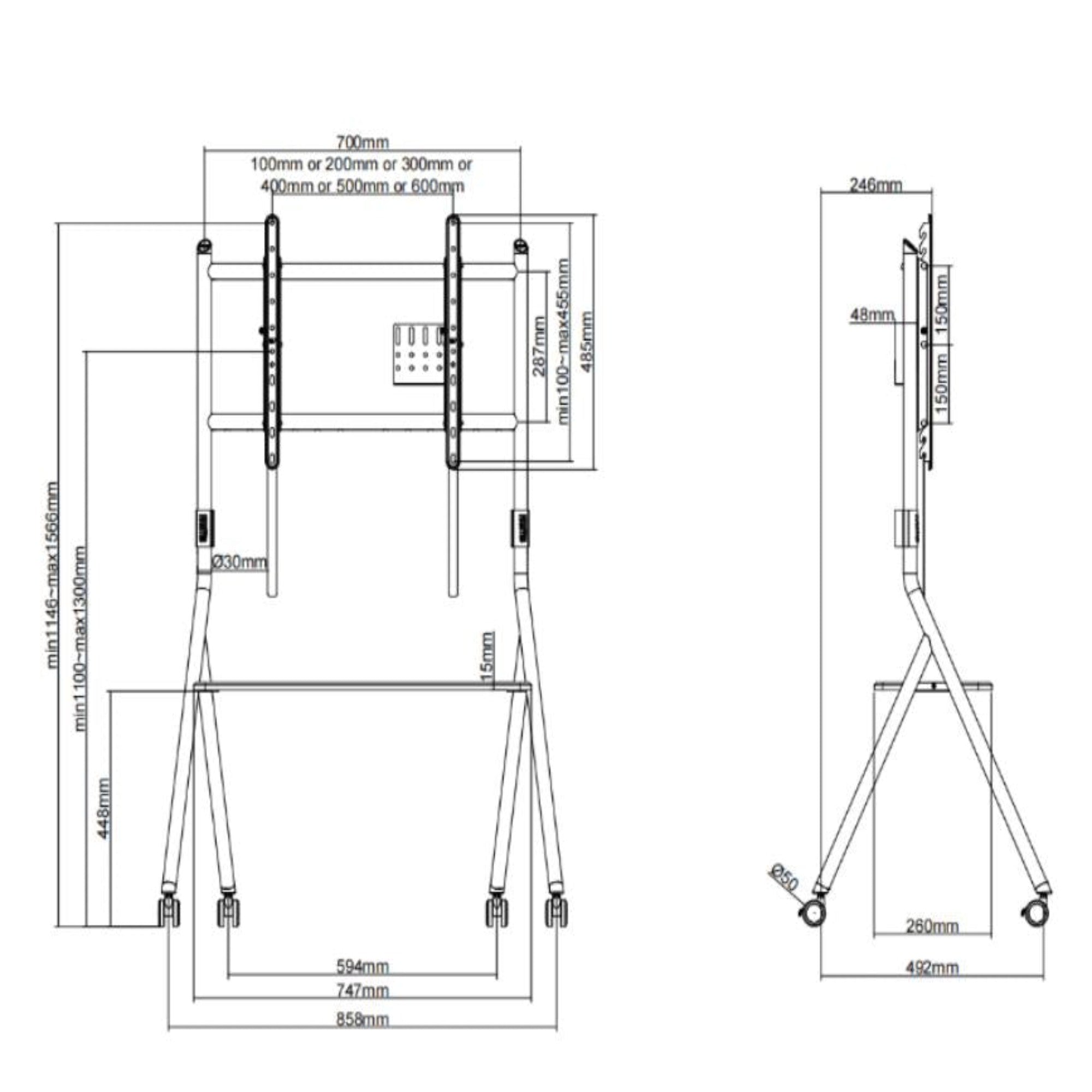 Collector TC78 Soporte para TV con Ruedas