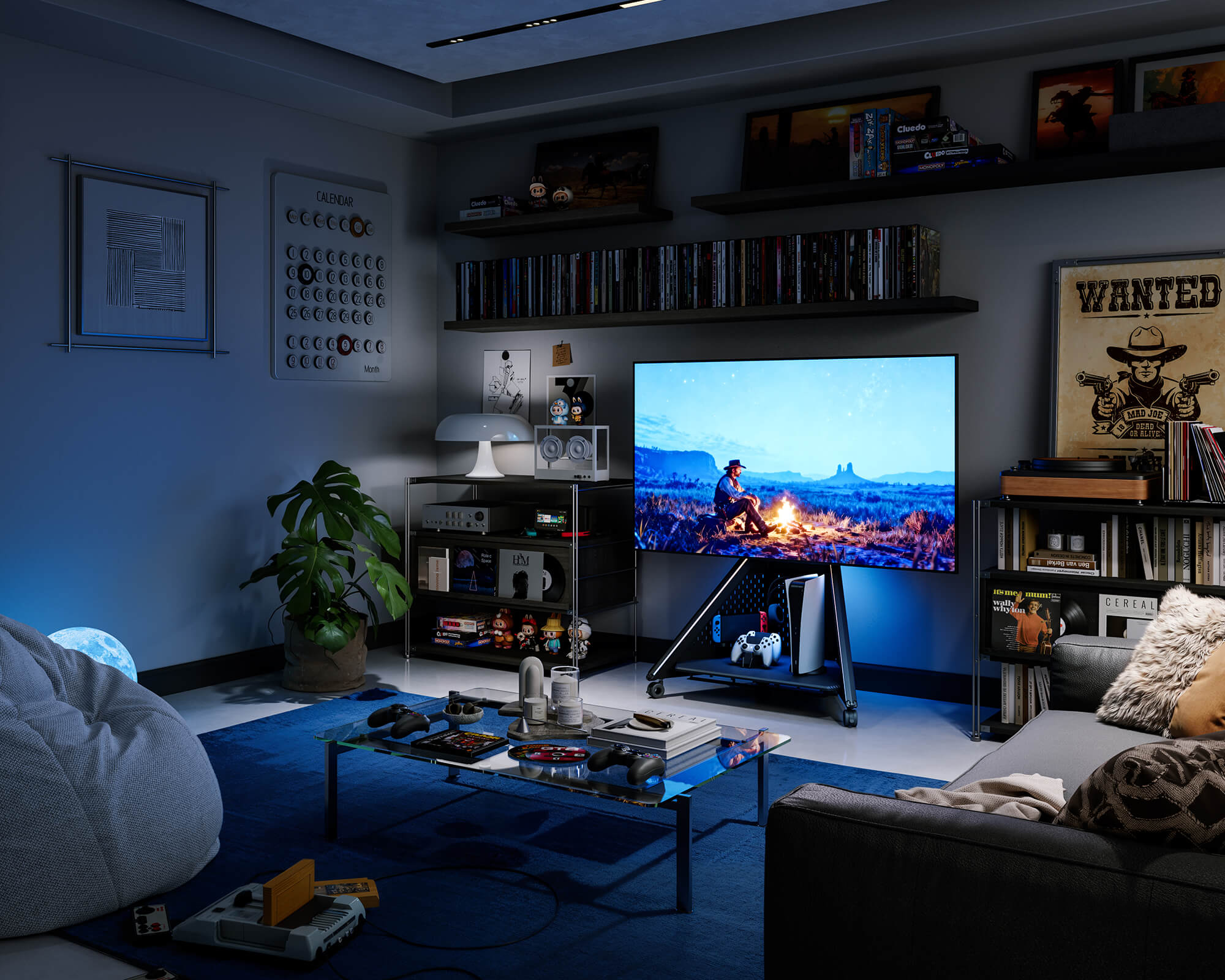 Eiffel Gaming FT65 TV Stand with Wheels