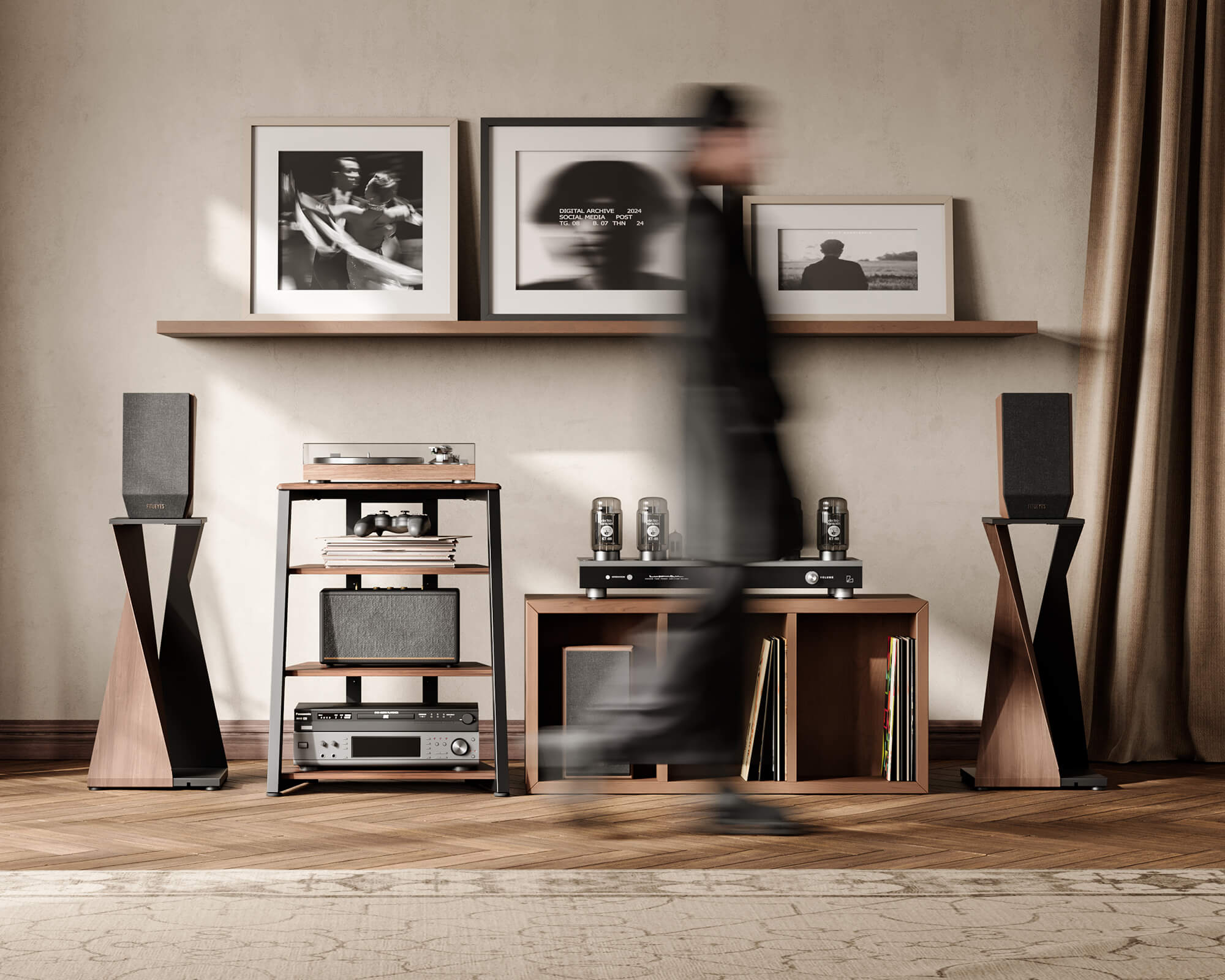 Eiffel Series Audio Rack, HIFI Shelf | FITUEYES