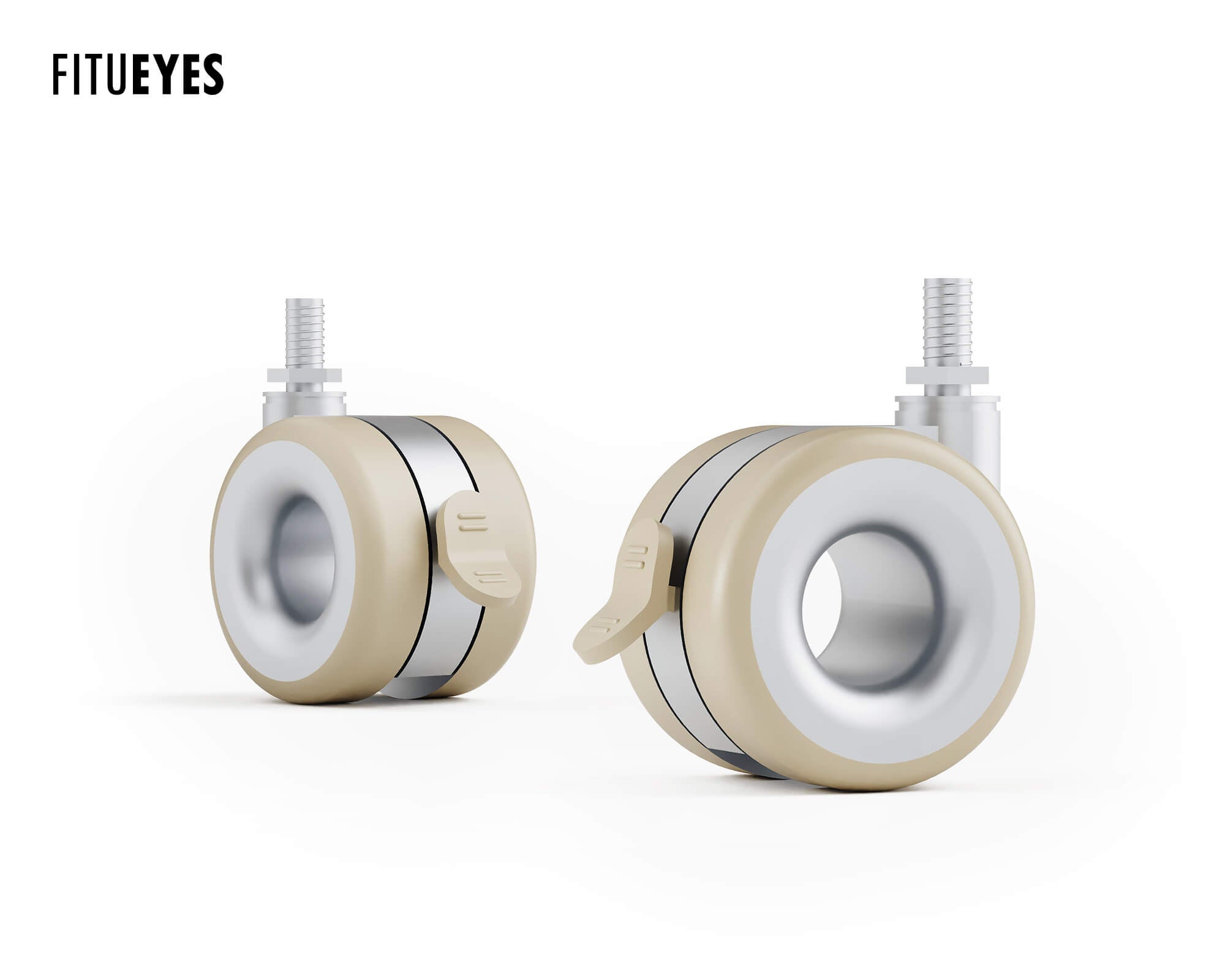 Hartbodenrollen met rem (4 stuks)