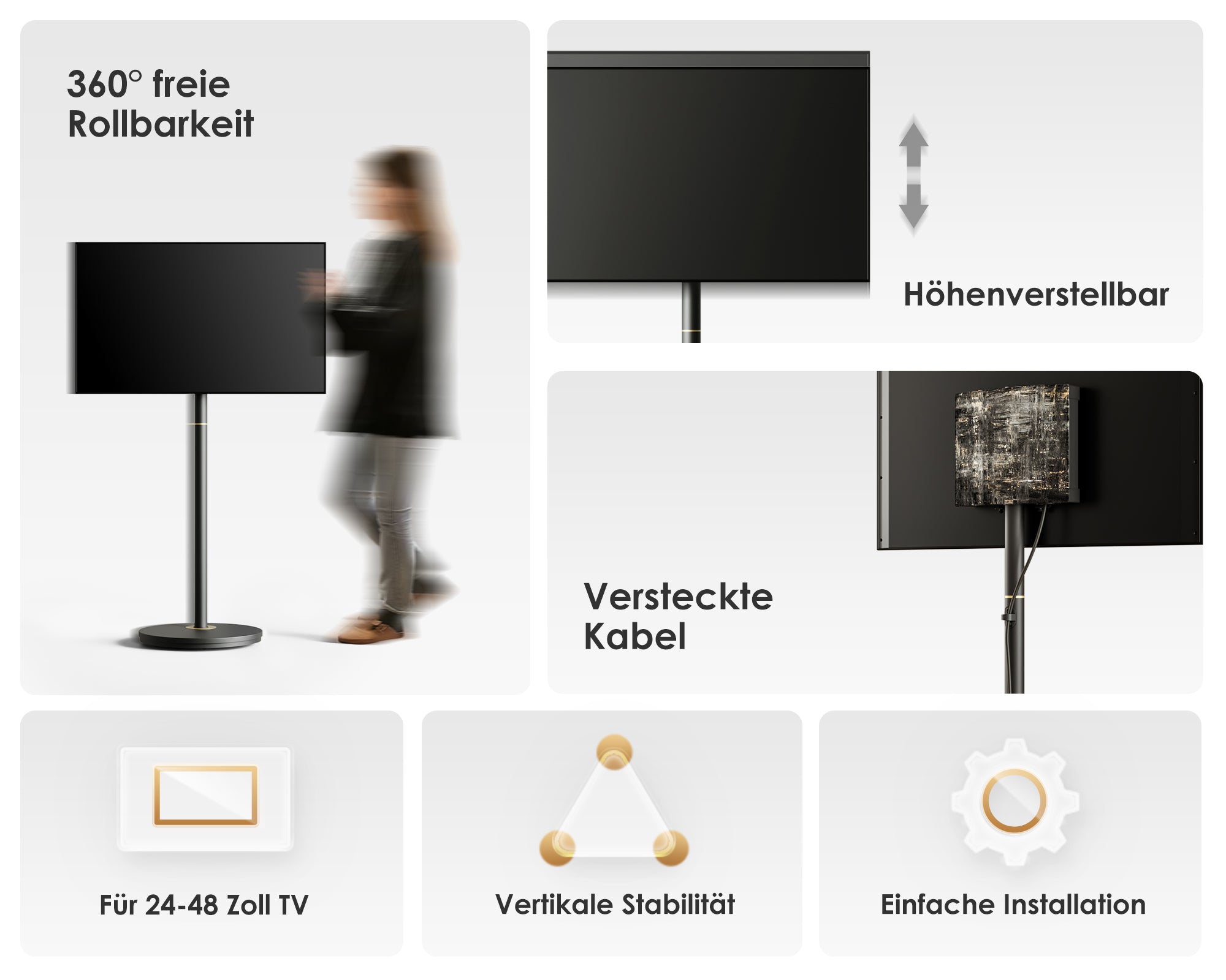 Master V2 FT48 TV-standaard met wielen