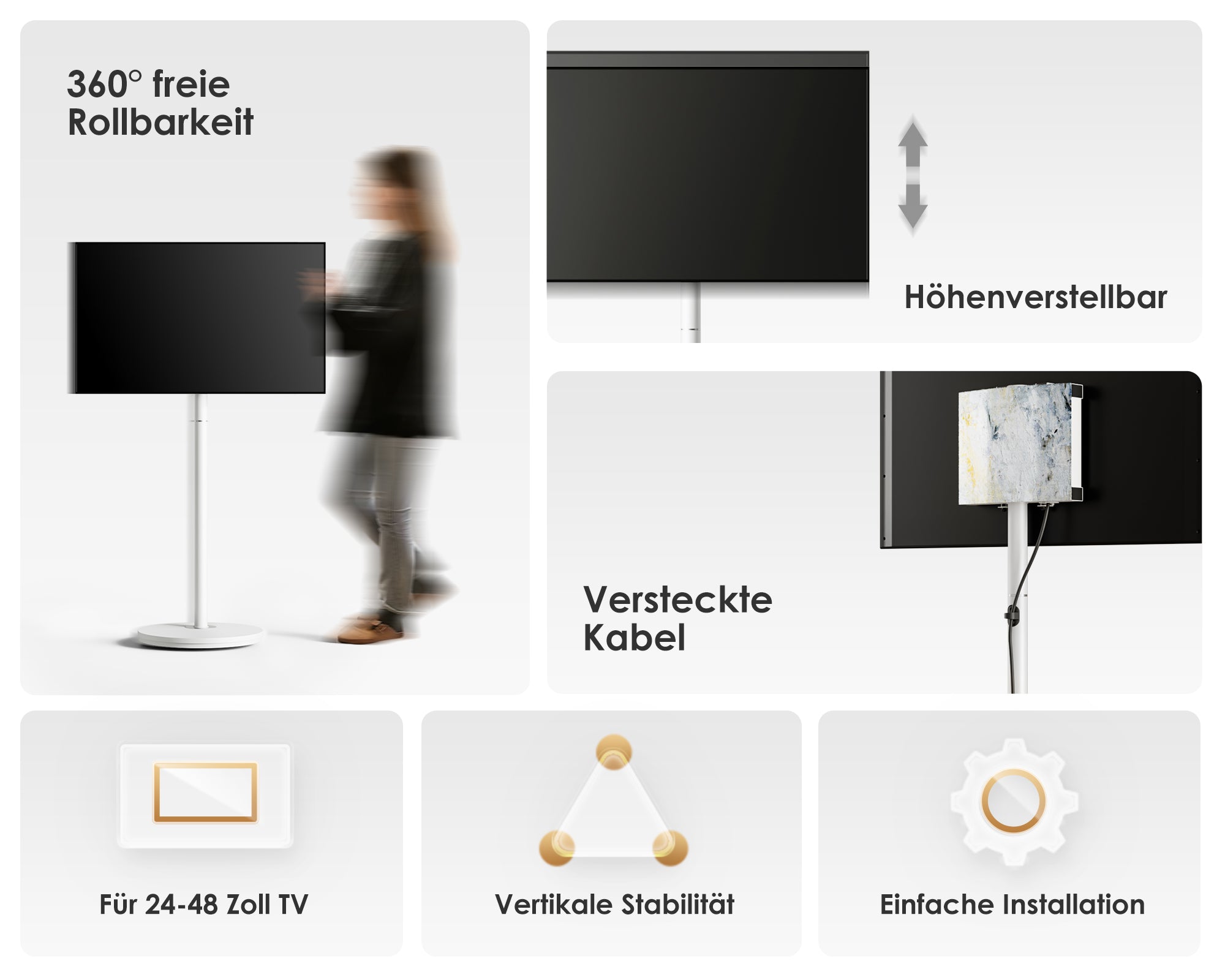 Master V2 FT48 TV-standaard met wielen