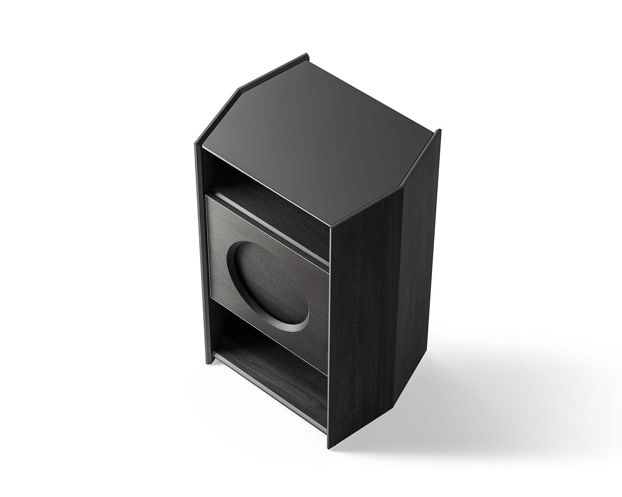 Modernes HiFi Rack aus Metall und Holz