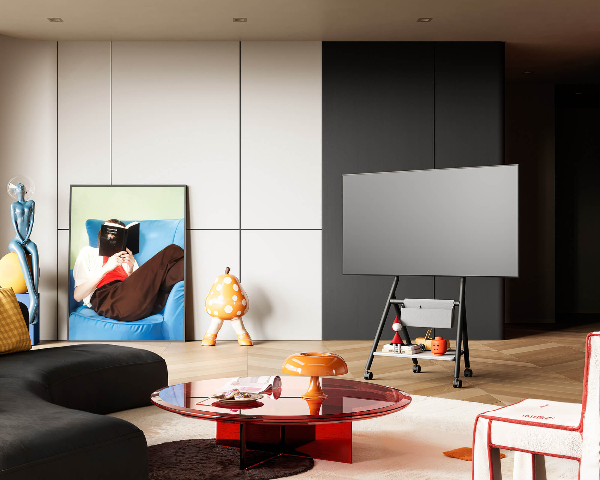 Collector TC65 TV-Ständer mit Rollen