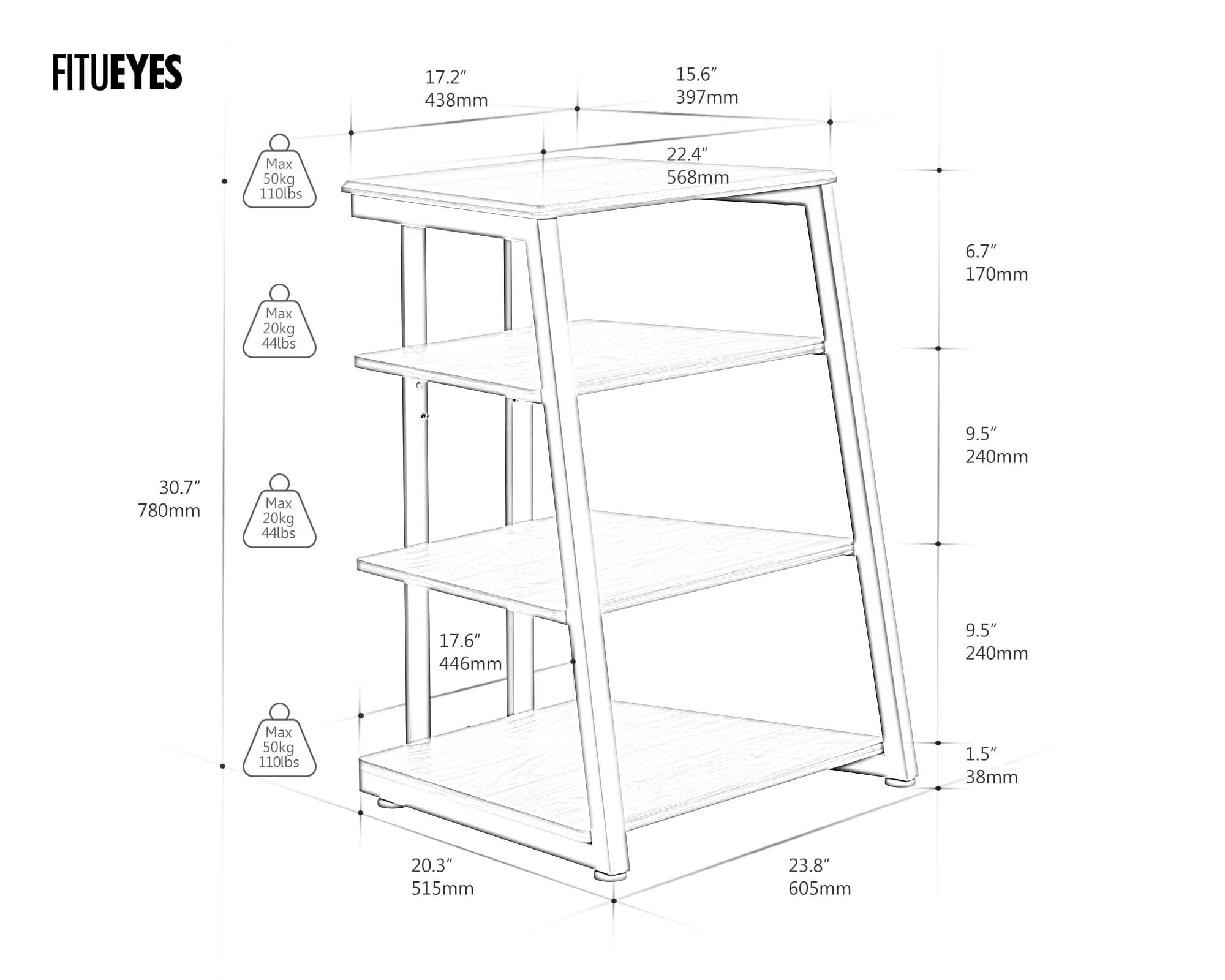 Eiffel AS07 HIFI Rack