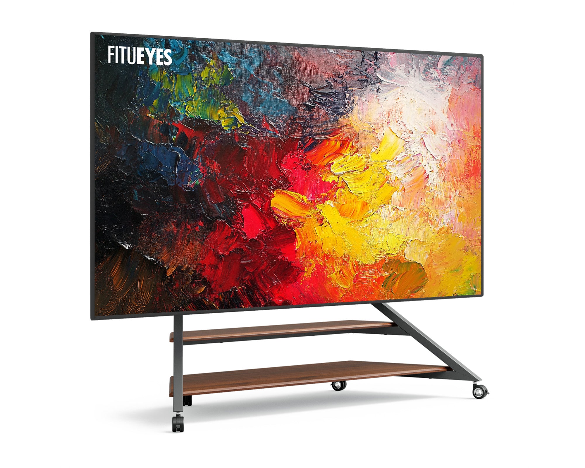 TV-Ständer auf Rollen für 75–100 Zoll Fernseher – modernes Design der Eiffel Serie