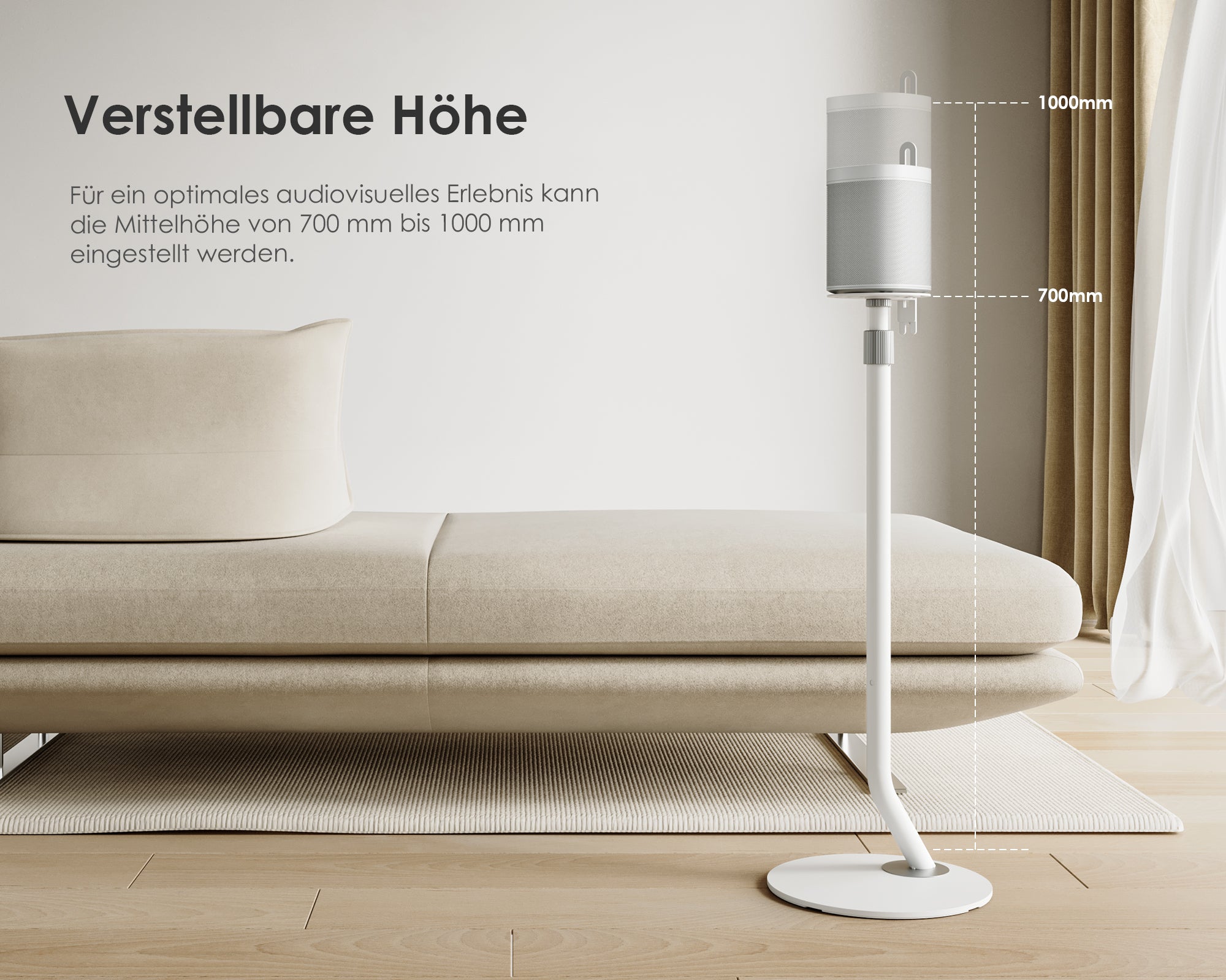 lautsprecher standfuß Höhenverstellbar