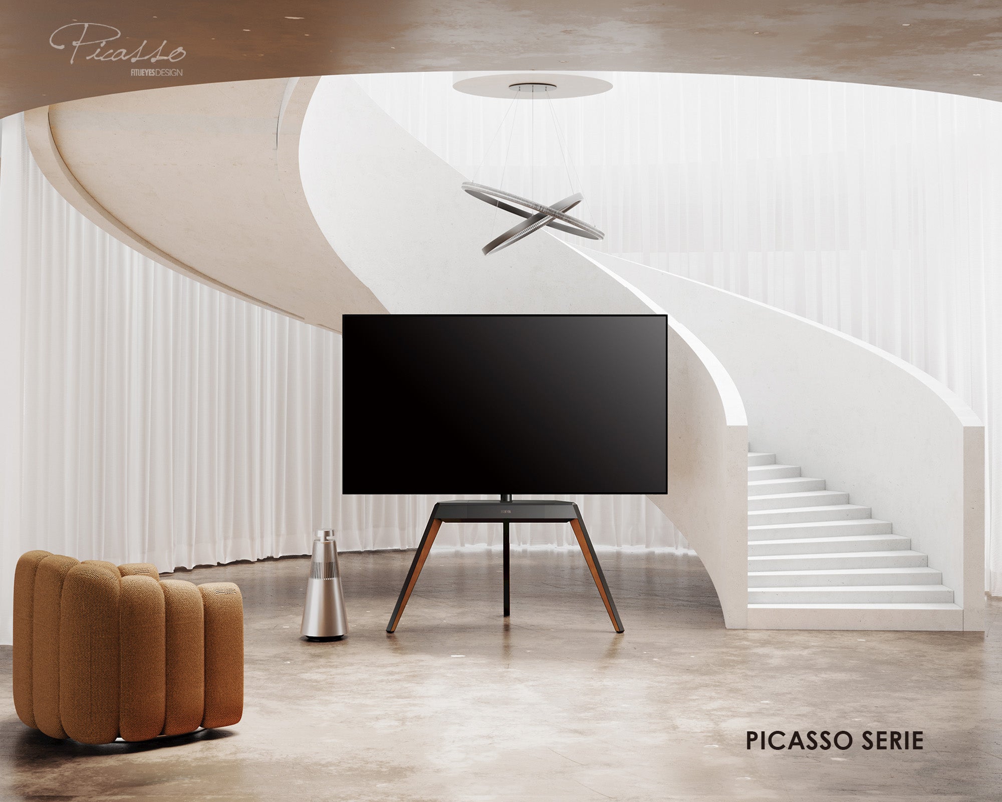 Fernsehständer  für 55-78 Zoll Fernseher im modernen Wohnzimmer