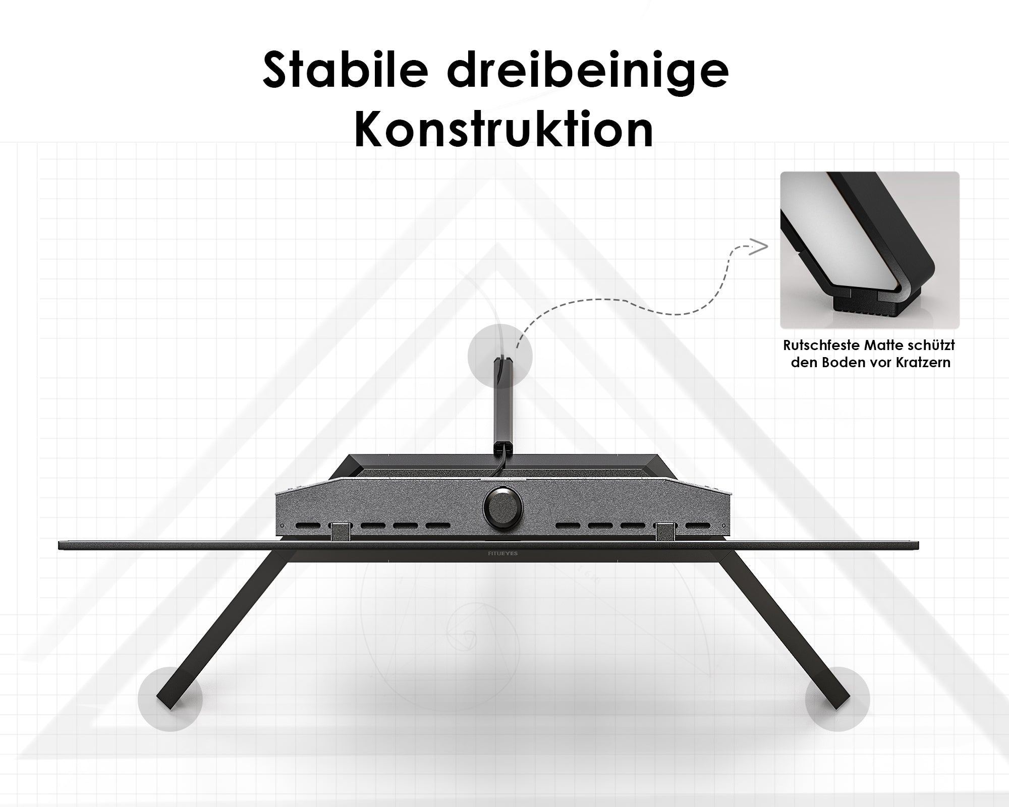 Fernsehständer mit stabilen Füßen für 55-78 Zoll Fernseher